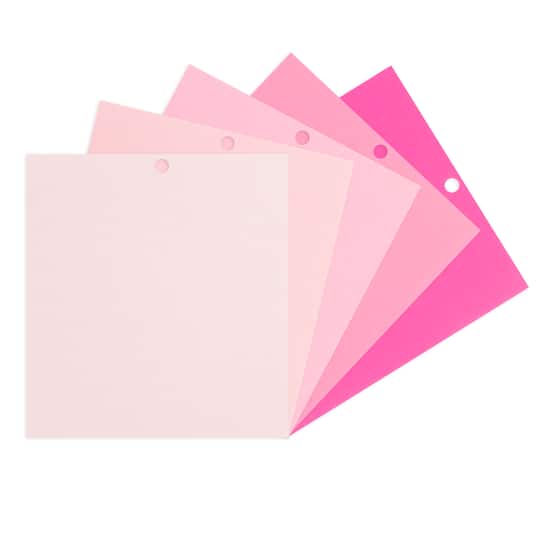 12 Packs: 100 ct. (1,200 total) Pink Buttons 6" x 6.5" Cardstock Paper by Recollections™
